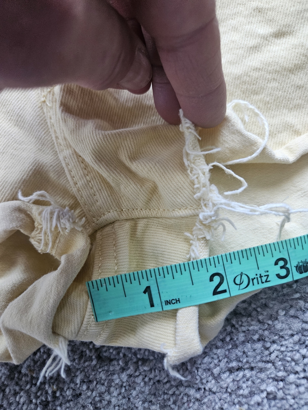 Levi's 501 Button Fly Yellow Denim Cutoff Shorts - Picture 8 of 9